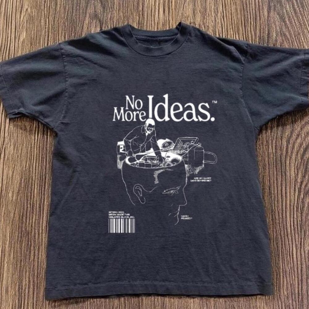 Gildan Men Black T-Shirt, No More Ideas Black T-Shirt
